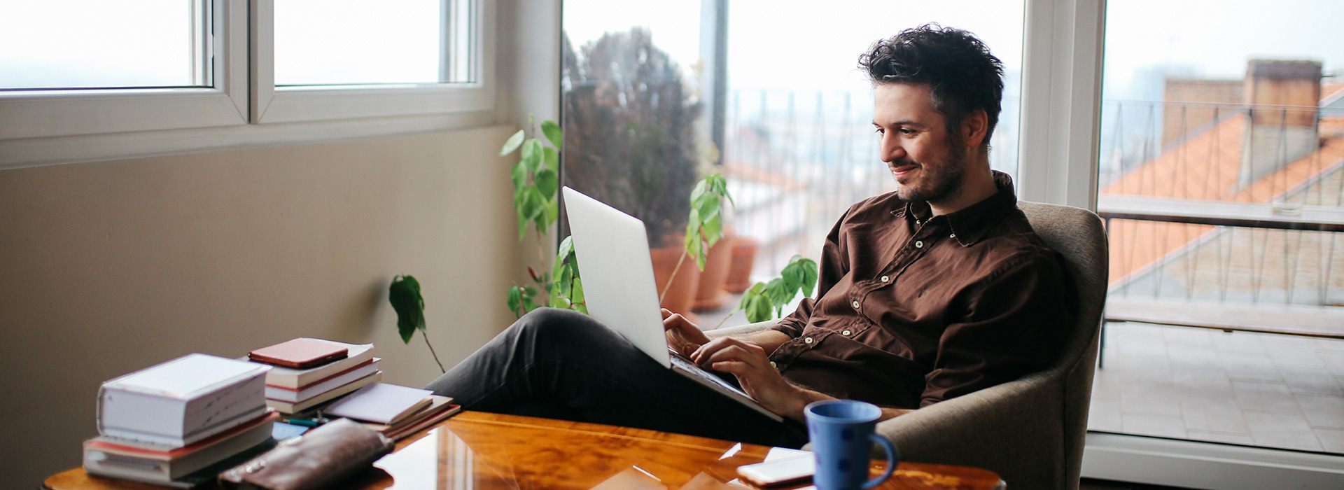 Person working on their laptop